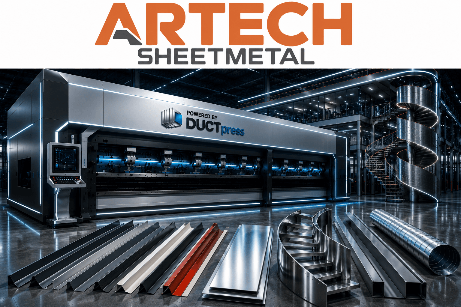Artech Sheetmetal — flashings and ductwork manufacturing, powered by DUCTpress